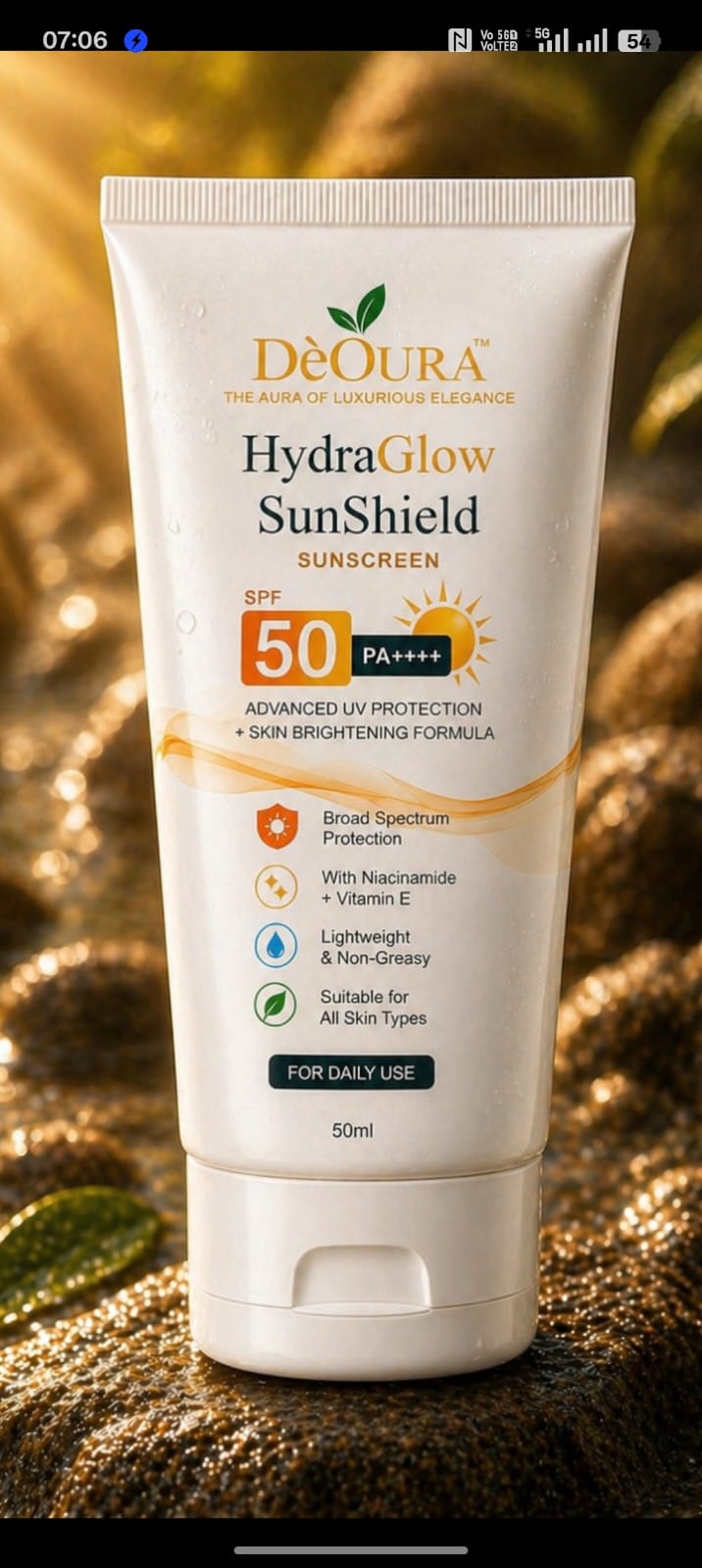 HydraGlow SunShiled Sunscreen